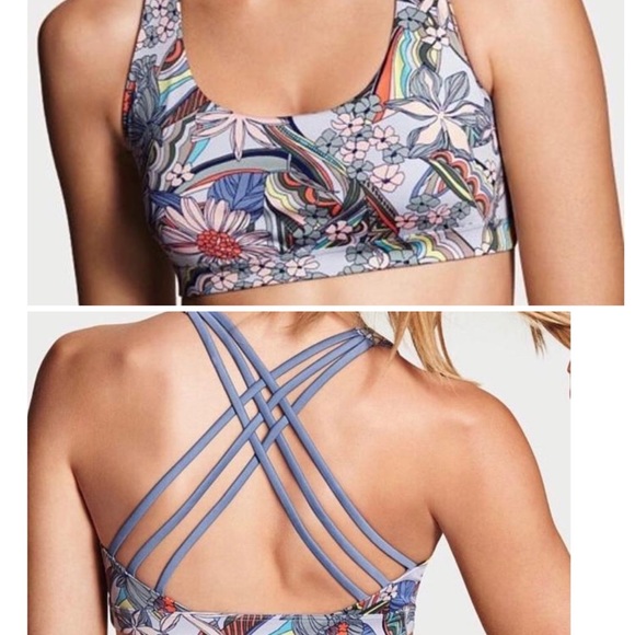Victoria's Secret Other - Floral Criss-Crossed VS SPORT bra